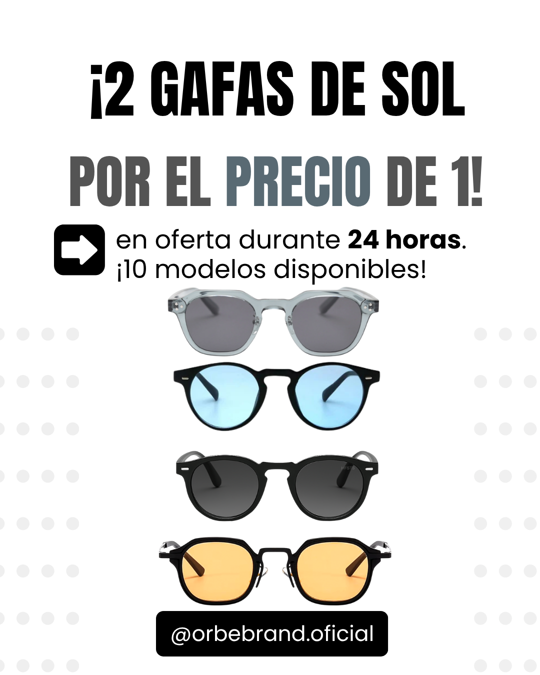 Collecion París ORBE| 2 Gafes de sol Premium + estuche personalizado + Envío gratis